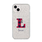 Christmas Tartan Personalised iPhone 14 Plus Glitter Tough Case Starlight