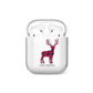 Christmas Tartan Reindeer Personalised AirPods Case