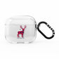Christmas Tartan Reindeer Personalised AirPods Clear Case 3rd Gen