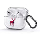 Christmas Tartan Reindeer Personalised AirPods Glitter Case 3rd Gen Side Image