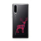 Christmas Tartan Reindeer Personalised Huawei P30 Phone Case