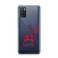 Christmas Tartan Reindeer Personalised Samsung A02s Case
