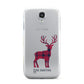 Christmas Tartan Reindeer Personalised Samsung Galaxy S4 Case