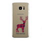 Christmas Tartan Reindeer Personalised Samsung Galaxy S7 Edge Case