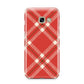 Christmas Tartan Samsung Galaxy A3 2017 Case on gold phone