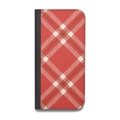 Christmas Tartan Vegan Leather Flip Samsung Case