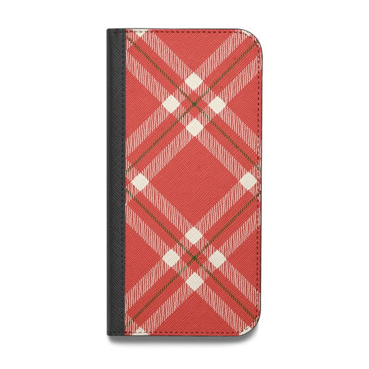 Christmas Tartan Vegan Leather Flip Samsung Case