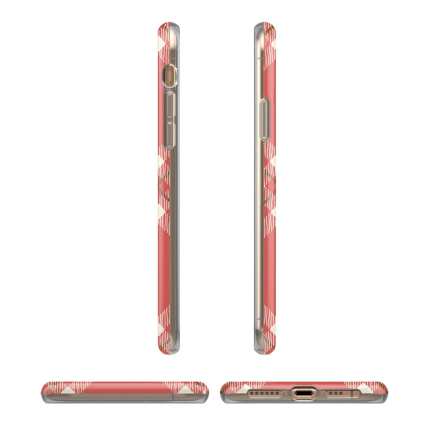 Christmas Tartan iPhone 11 3D Tough Case Angle Images