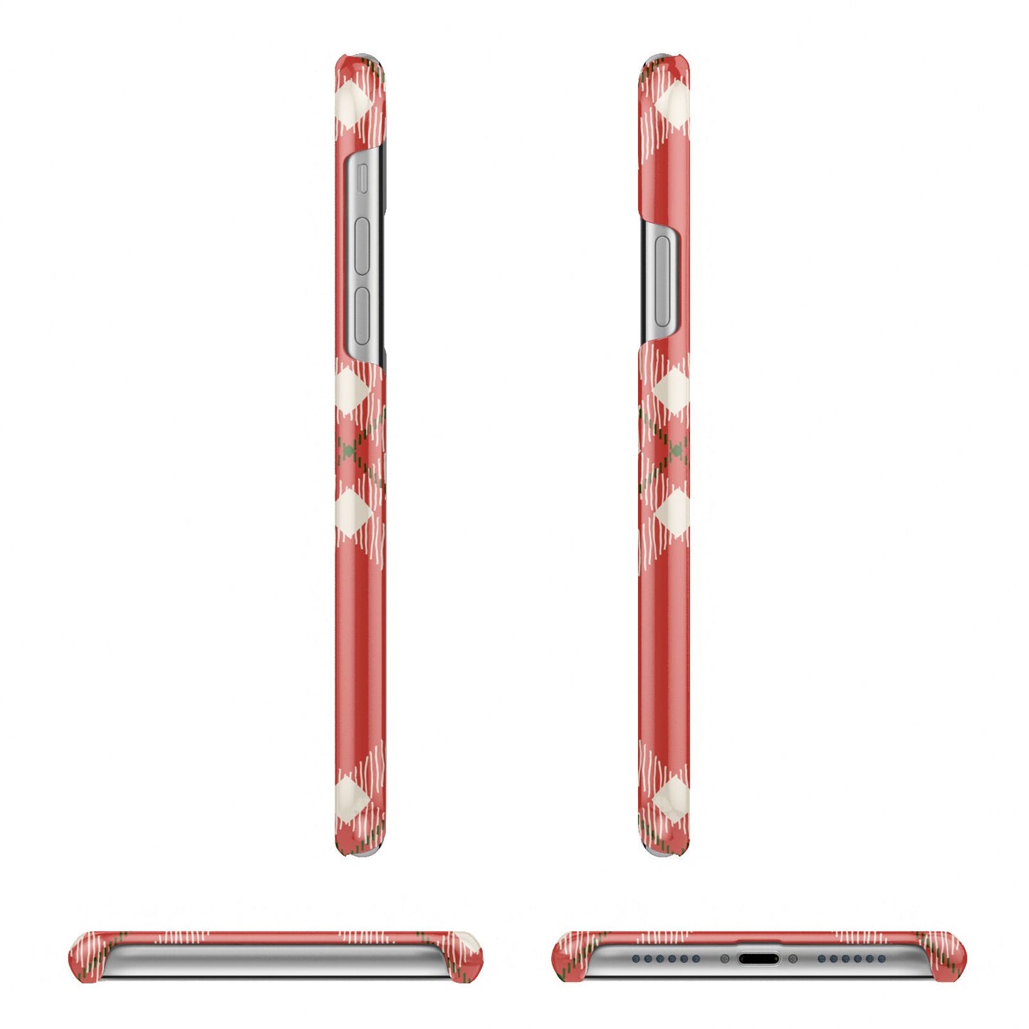 Christmas Tartan iPhone 11 Pro 3D Snap Case Angle Images