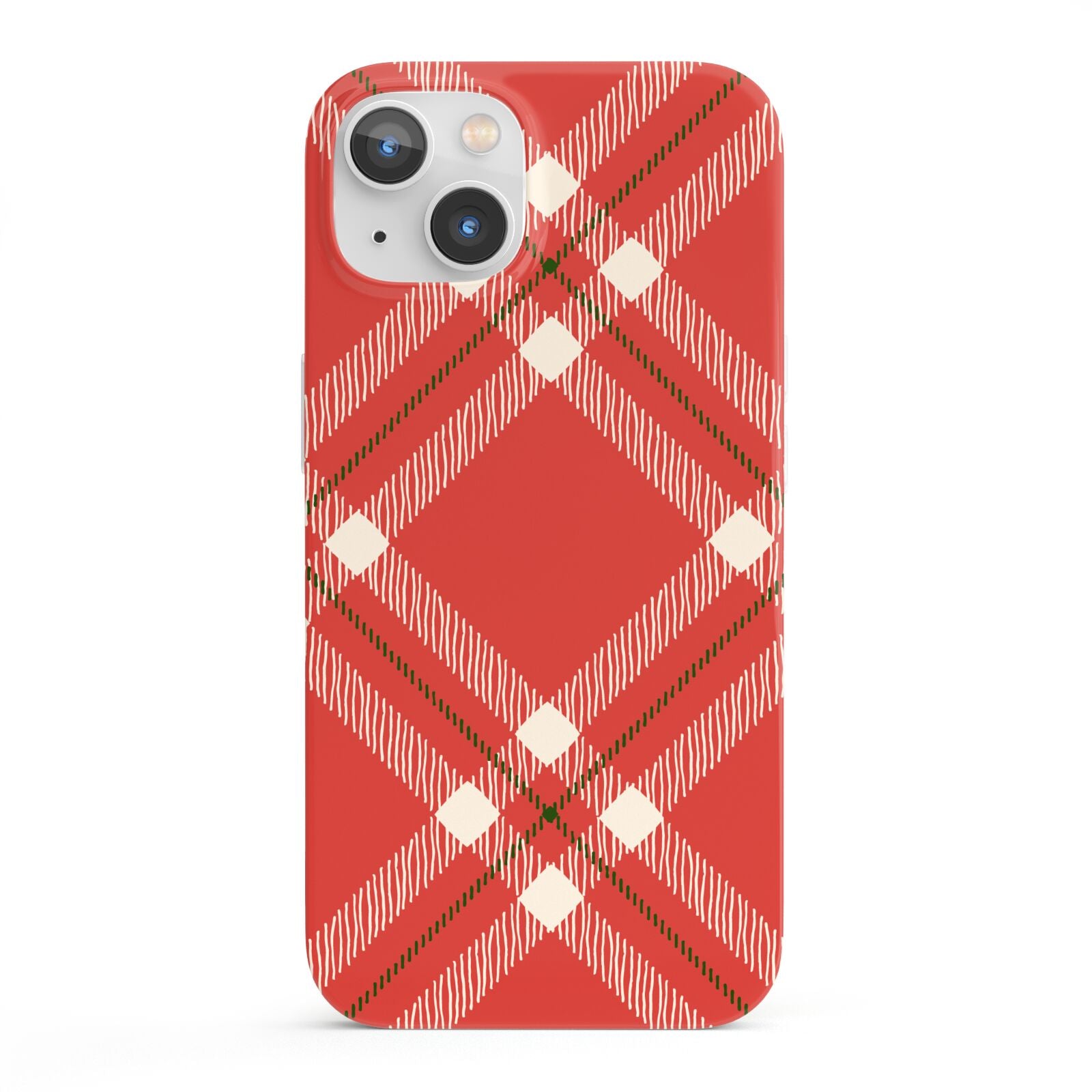 Christmas Tartan iPhone 13 Full Wrap 3D Snap Case