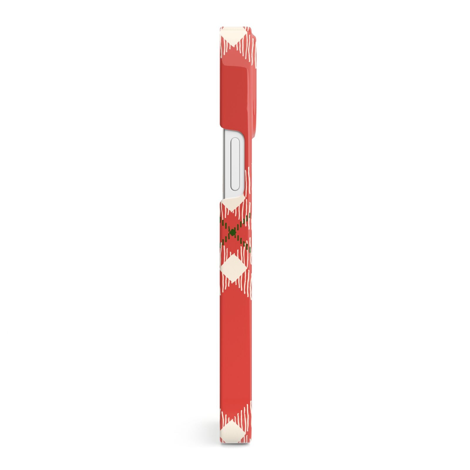 Christmas Tartan iPhone 13 Mini Side Image 3D Snap Case