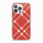 Christmas Tartan iPhone 13 Pro TPU Impact Case with White Edges