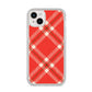 Christmas Tartan iPhone 14 Plus Glitter Tough Case Starlight