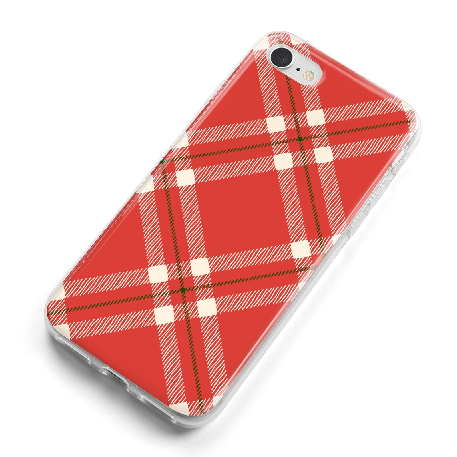 Christmas Tartan iPhone 8 Bumper Case on Silver iPhone Alternative Image