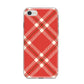 Christmas Tartan iPhone 8 Bumper Case on Silver iPhone