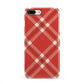 Christmas Tartan iPhone 8 Plus 3D Snap Case on Gold Phone