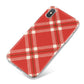 Christmas Tartan iPhone X Bumper Case on Silver iPhone