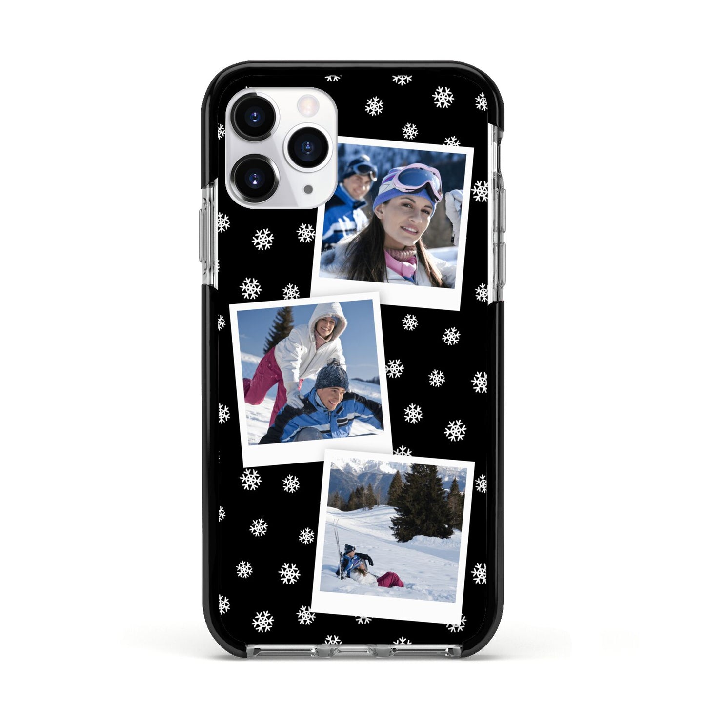 Christmas Three Photo Apple iPhone 11 Pro in Silver with Black Impact Case