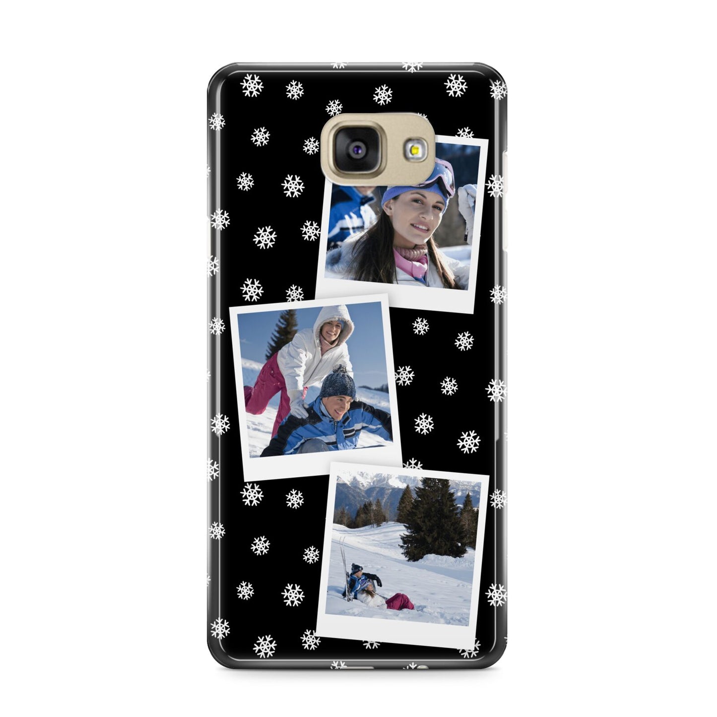 Christmas Three Photo Samsung Galaxy A9 2016 Case on gold phone