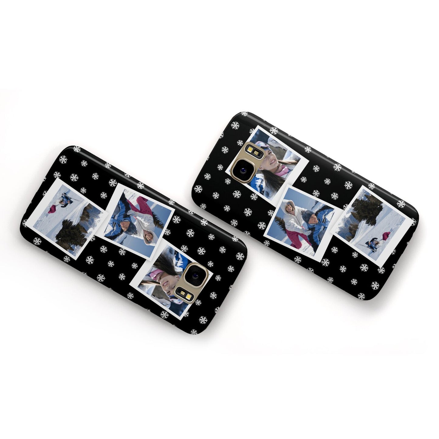 Christmas Three Photo Samsung Galaxy Case Flat Overview