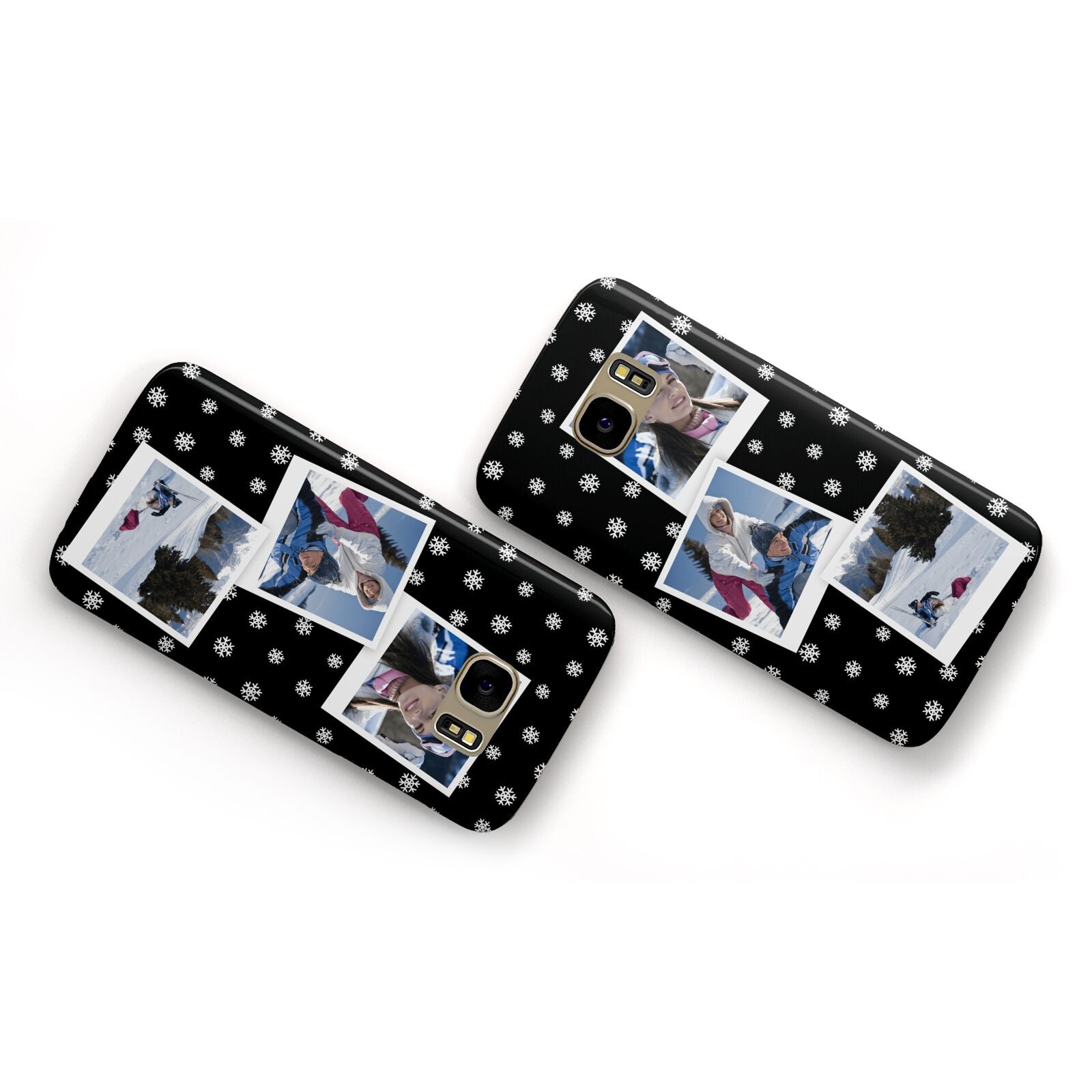 Christmas Three Photo Samsung Galaxy Case Flat Overview