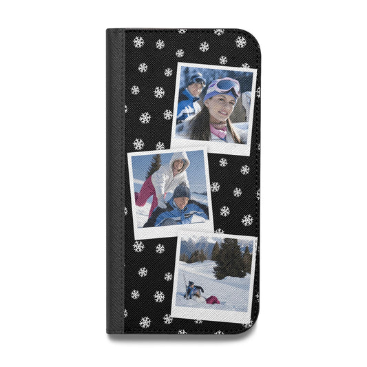 Christmas Three Photo Vegan Leather Flip Samsung Case