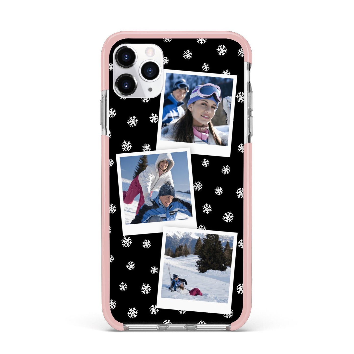 Christmas Three Photo iPhone 11 Pro Max Impact Pink Edge Case