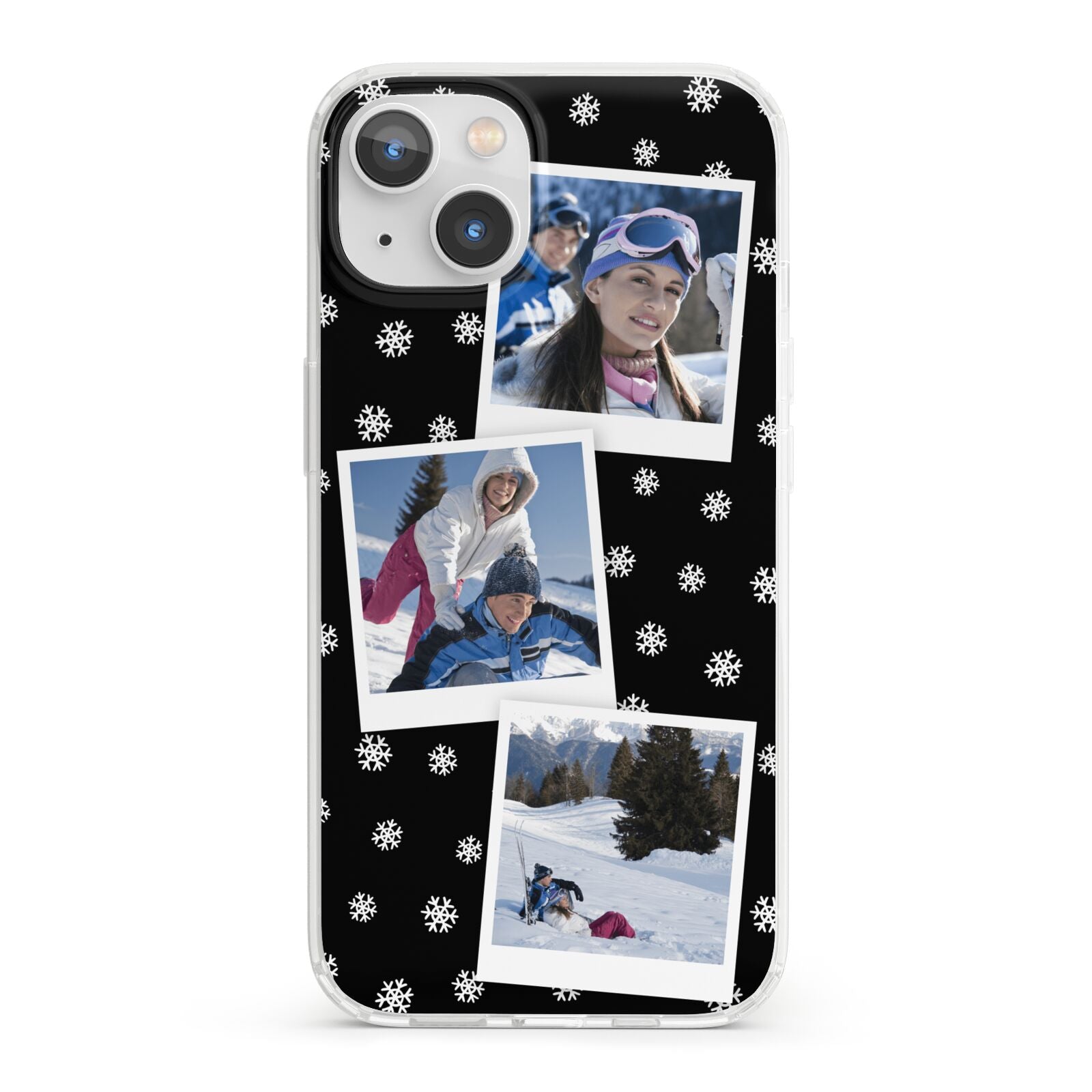 Christmas Three Photo iPhone 13 Clear Bumper Case