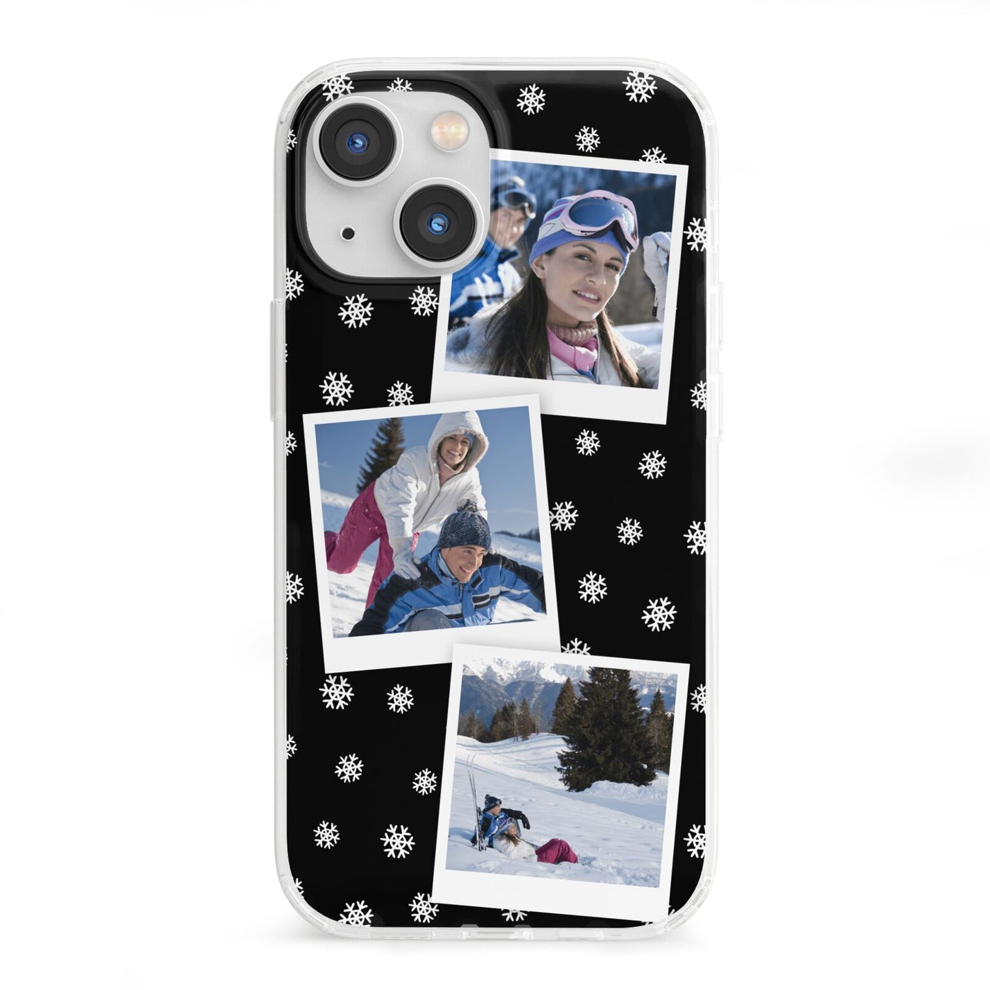 Christmas Three Photo iPhone 13 Mini Clear Bumper Case
