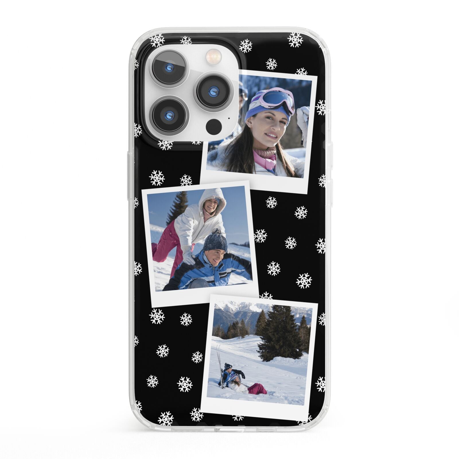 Christmas Three Photo iPhone 13 Pro Clear Bumper Case