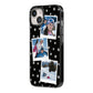 Christmas Three Photo iPhone 14 Black Impact Case Side Angle on Silver phone