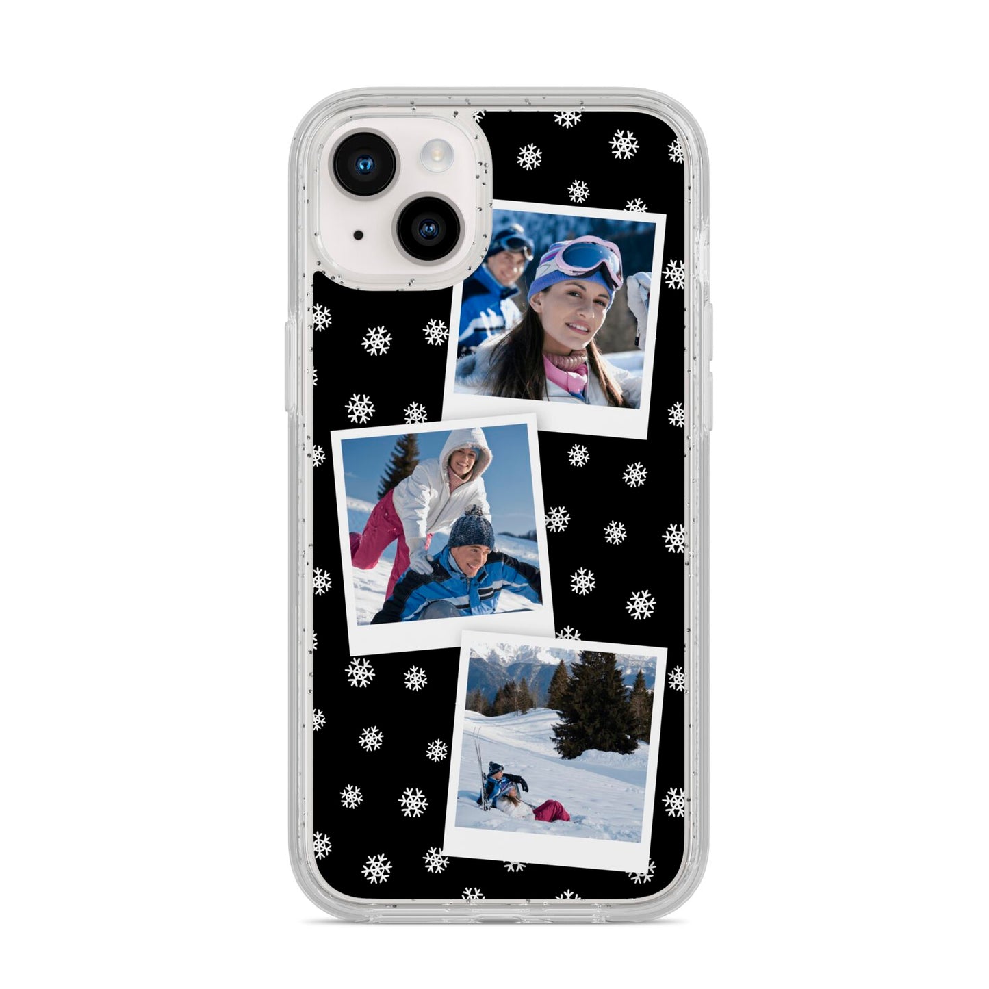 Christmas Three Photo iPhone 14 Plus Glitter Tough Case Starlight