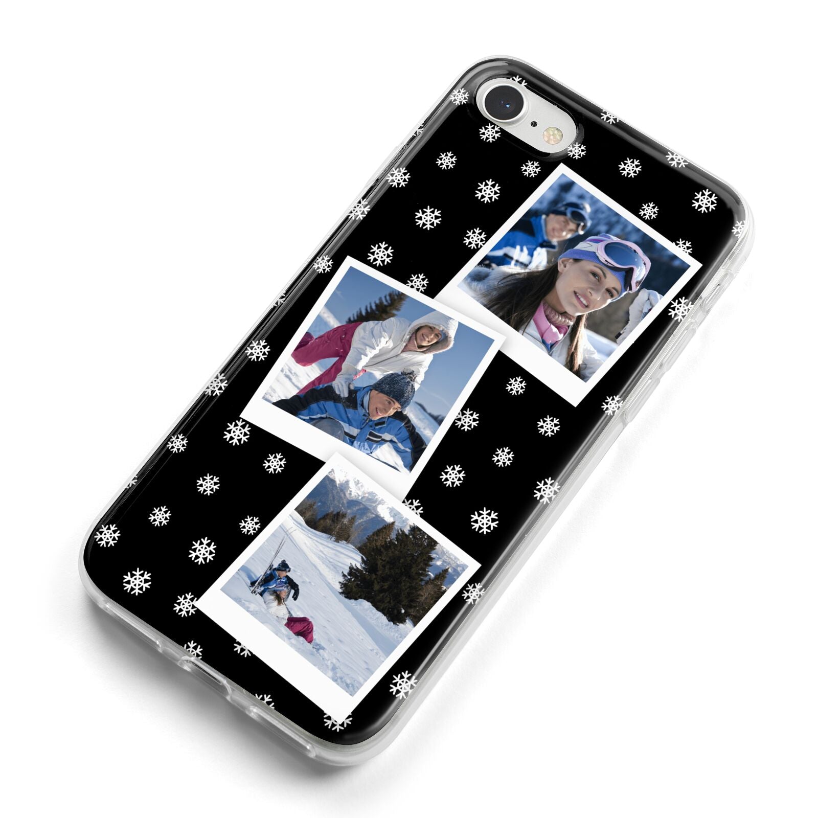 Christmas Three Photo iPhone 8 Bumper Case on Silver iPhone Alternative Image