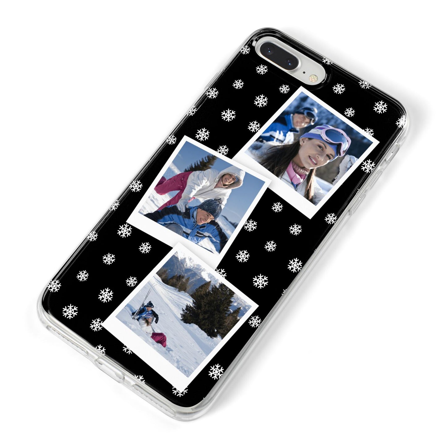 Christmas Three Photo iPhone 8 Plus Bumper Case on Silver iPhone Alternative Image