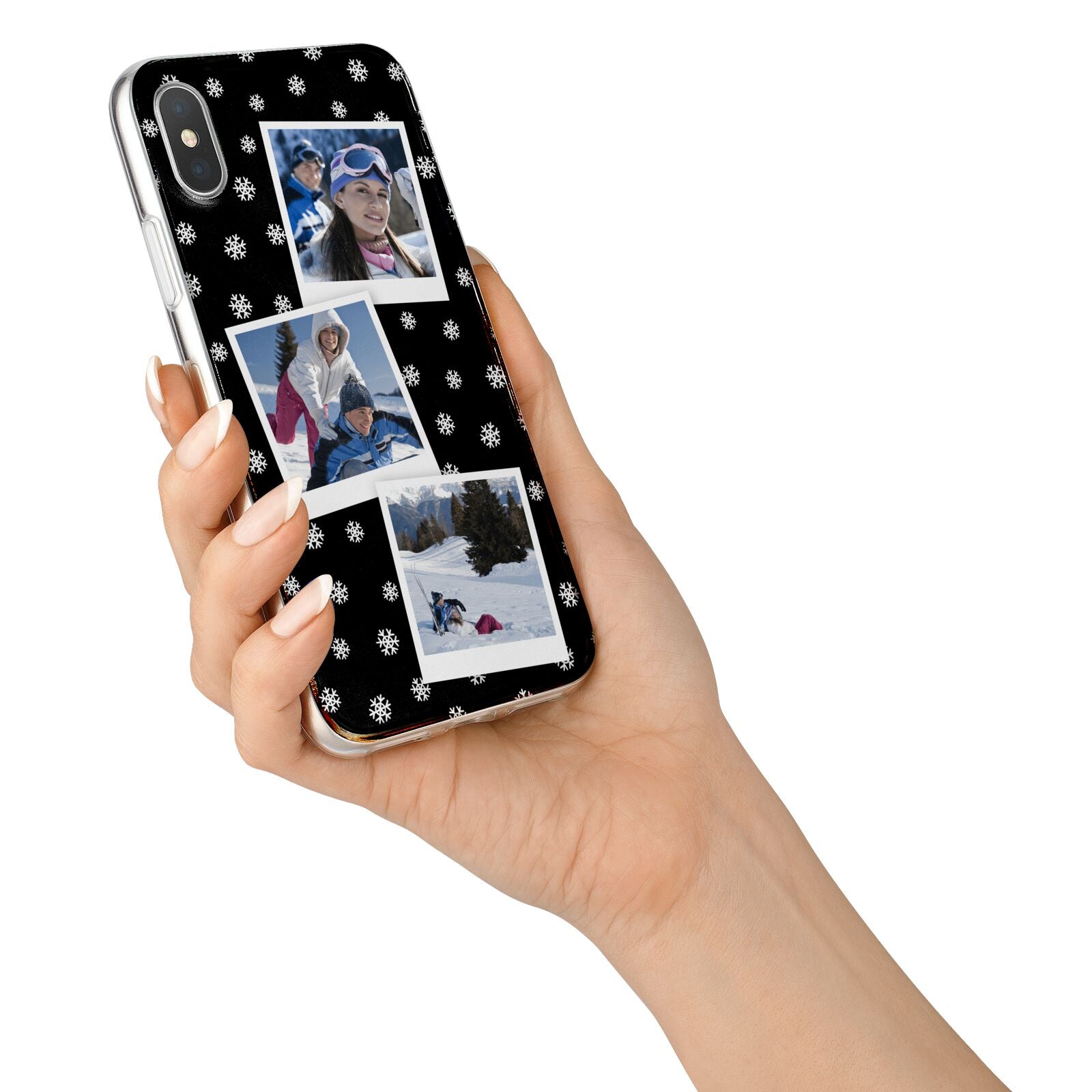 Christmas Three Photo iPhone X Bumper Case on Silver iPhone Alternative Image 2