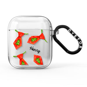 Christmas Tie Pattern AirPods Case