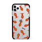 Christmas Tie Pattern Apple iPhone 11 Pro Max in Silver with Black Impact Case