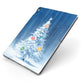 Christmas Tree Apple iPad Case on Grey iPad Side View