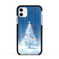 Christmas Tree Apple iPhone 11 in White with Black Impact Case