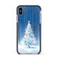 Christmas Tree Apple iPhone Xs Max Impact Case Black Edge on Gold Phone