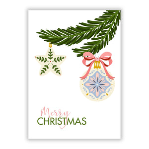 Christmas Tree Branch Greetings Card
