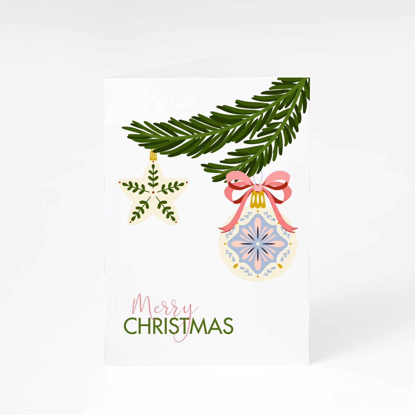Christmas Tree Branch A5 Greetings Card