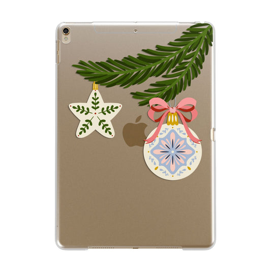 Christmas Tree Branch Apple iPad Gold Case