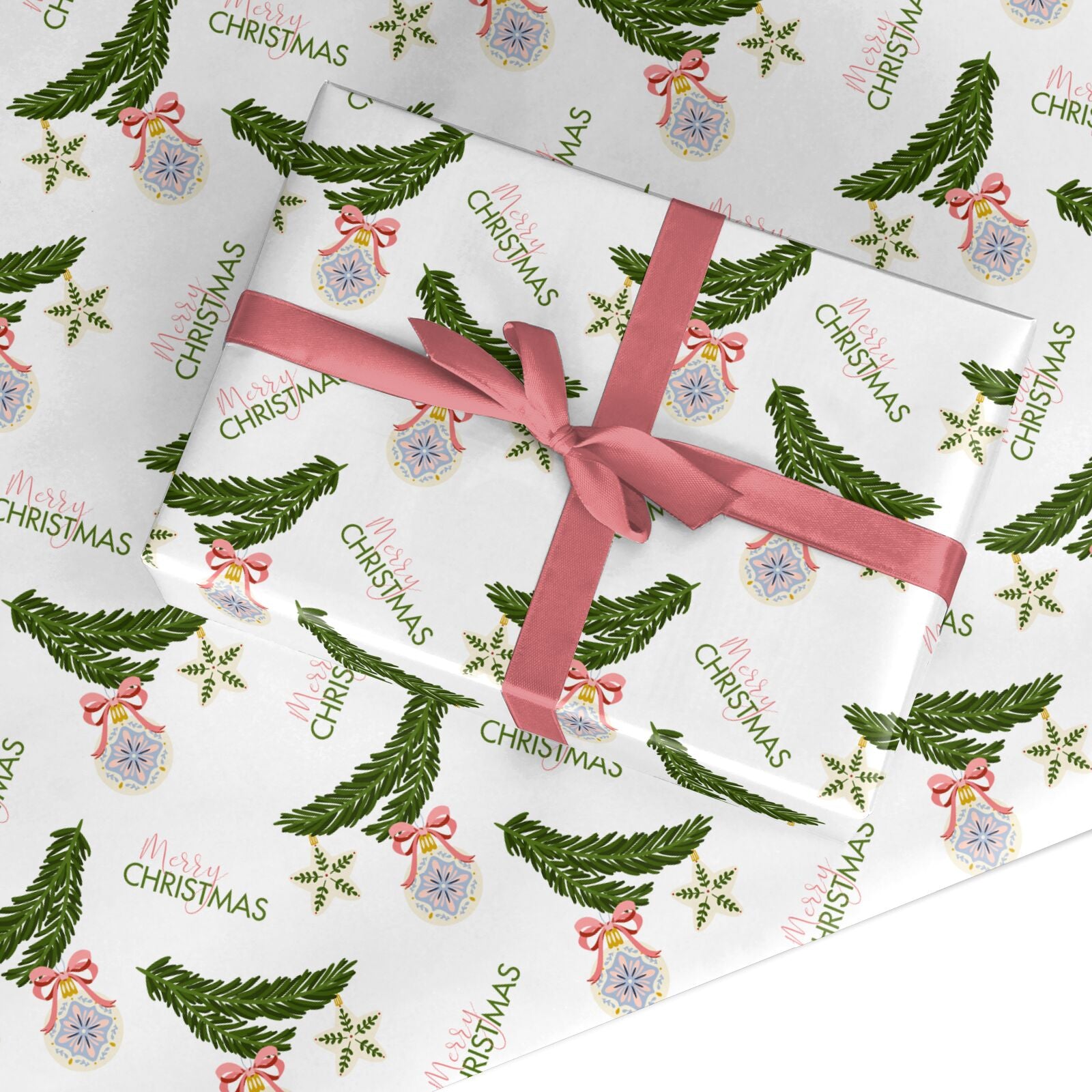 Christmas Tree Branch Custom Wrapping Paper