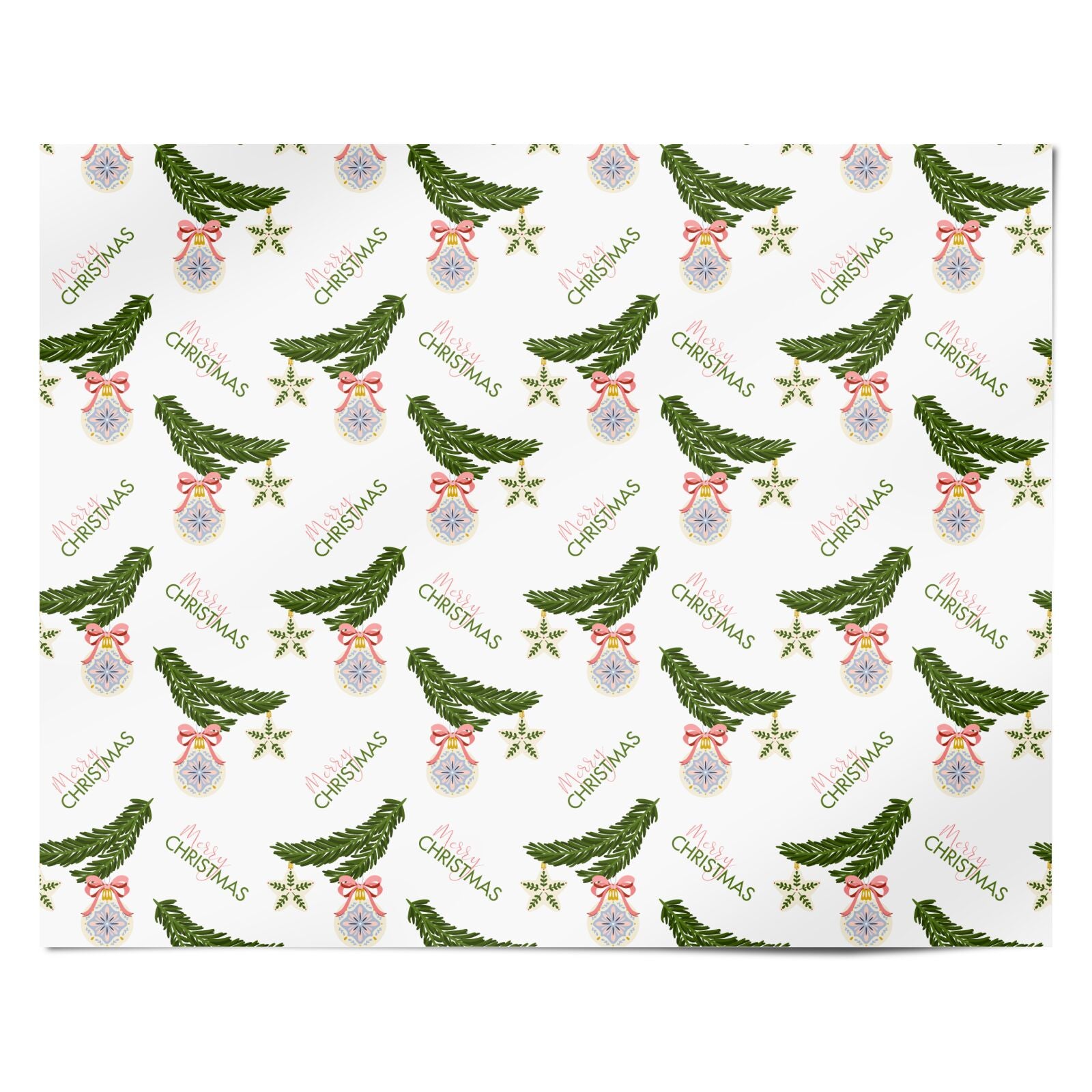 Christmas Tree Branch Personalised Wrapping Paper Alternative