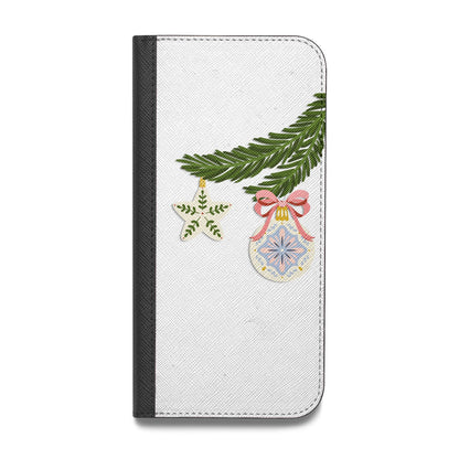Christmas Tree Branch Vegan Leather Flip Samsung Case