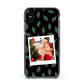 Christmas Tree Polaroid Photo Apple iPhone Xs Impact Case Black Edge on Black Phone