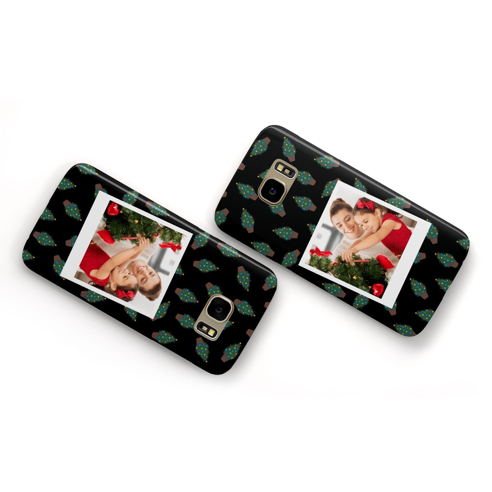 Christmas Tree Polaroid Photo Samsung Galaxy Case Flat Overview