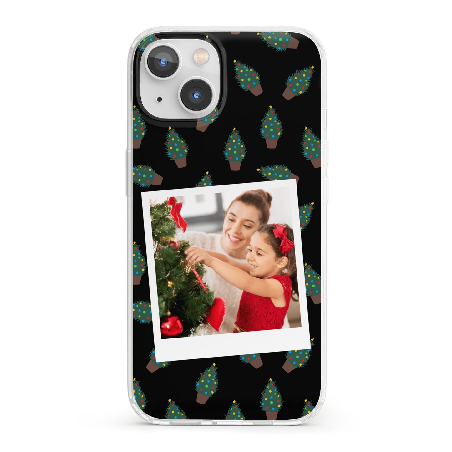 Christmas Tree Polaroid Photo iPhone 13 Clear Bumper Case