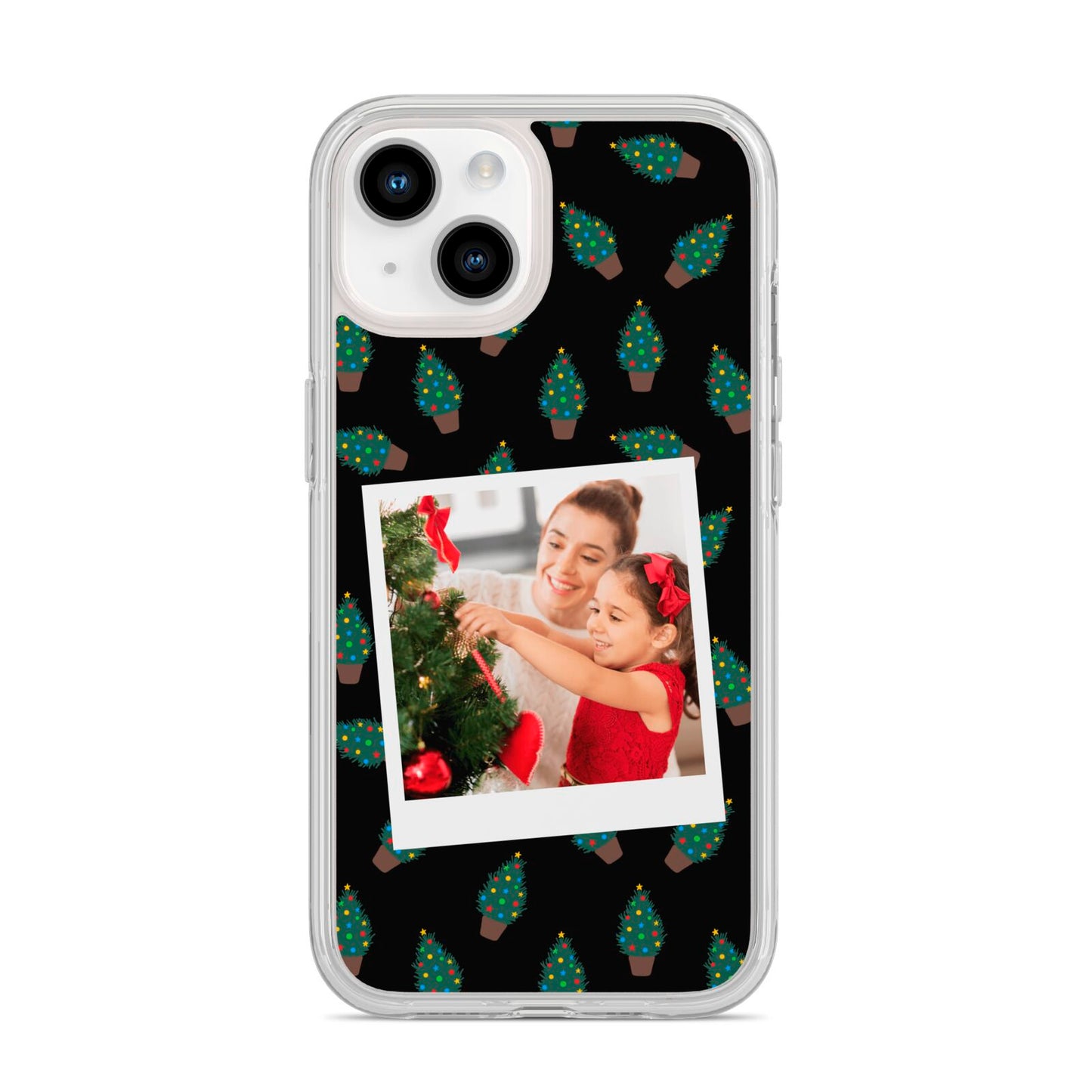 Christmas Tree Polaroid Photo iPhone 14 Clear Tough Case Starlight